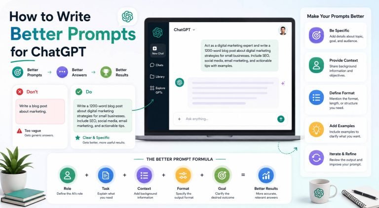 How to write better prompts for ChatGPT to get smarter and more accurate answers